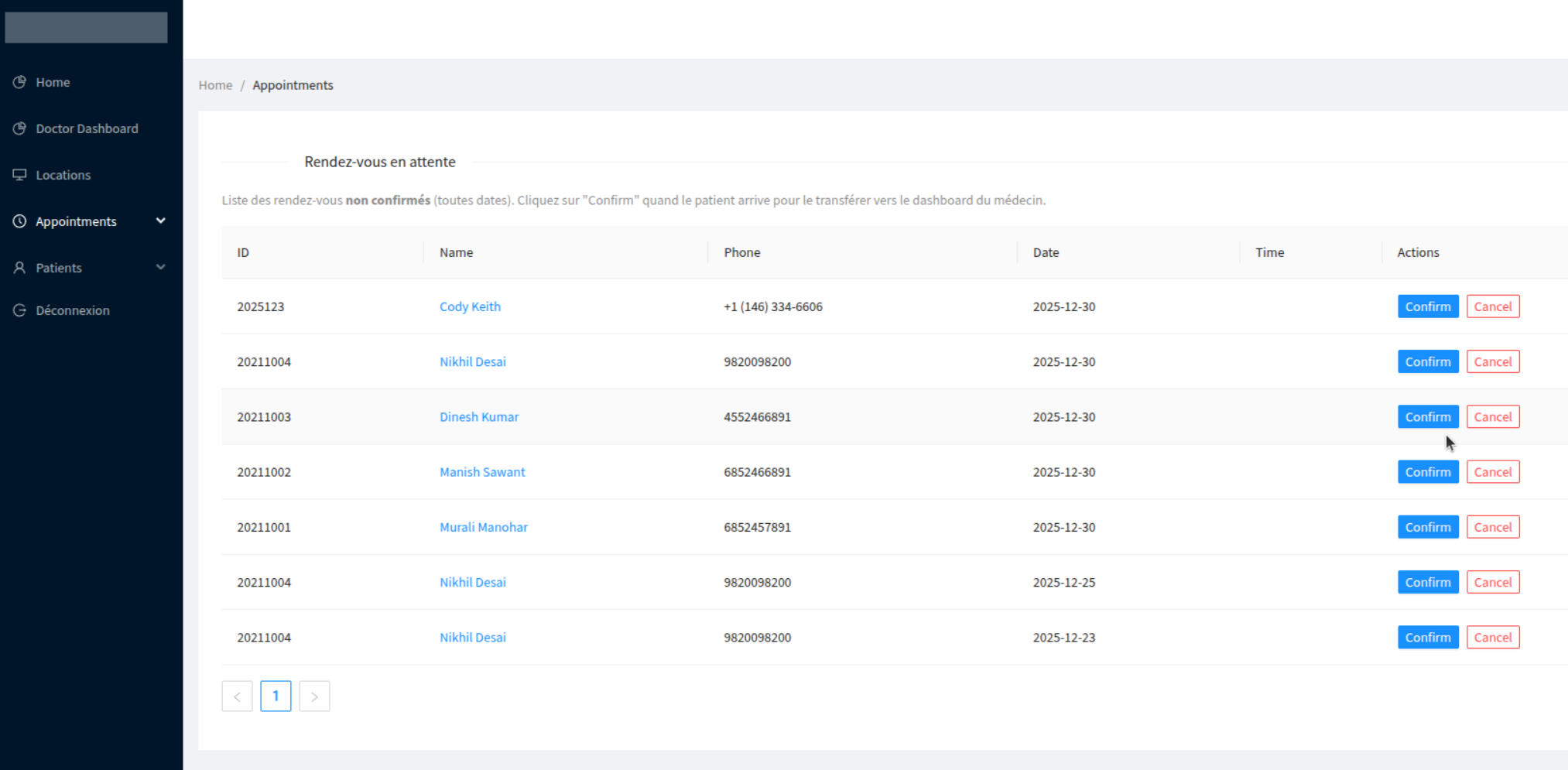 Résultat du scan Trivy